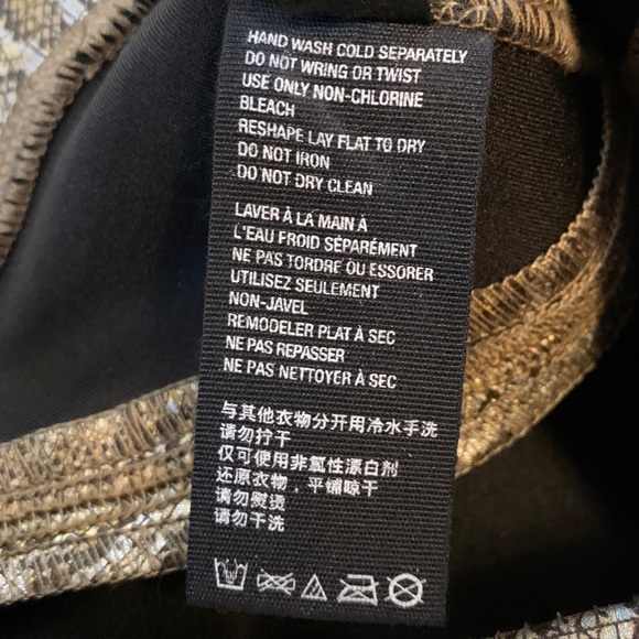 Free People Gold Rio Snake Print Pull On Skinny Moto Leggings - Picture 7 of 8